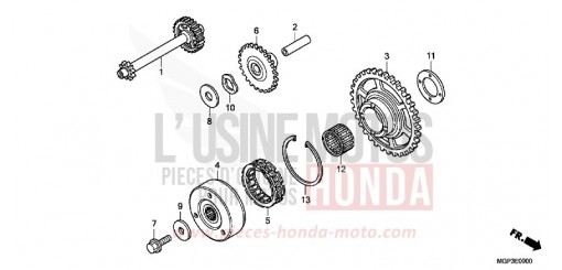 EMBRAYAGE DE DEMARRAGE CBR1000RRC de 2012